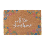 Floral Hello Sunshine Natural Coir Doormat