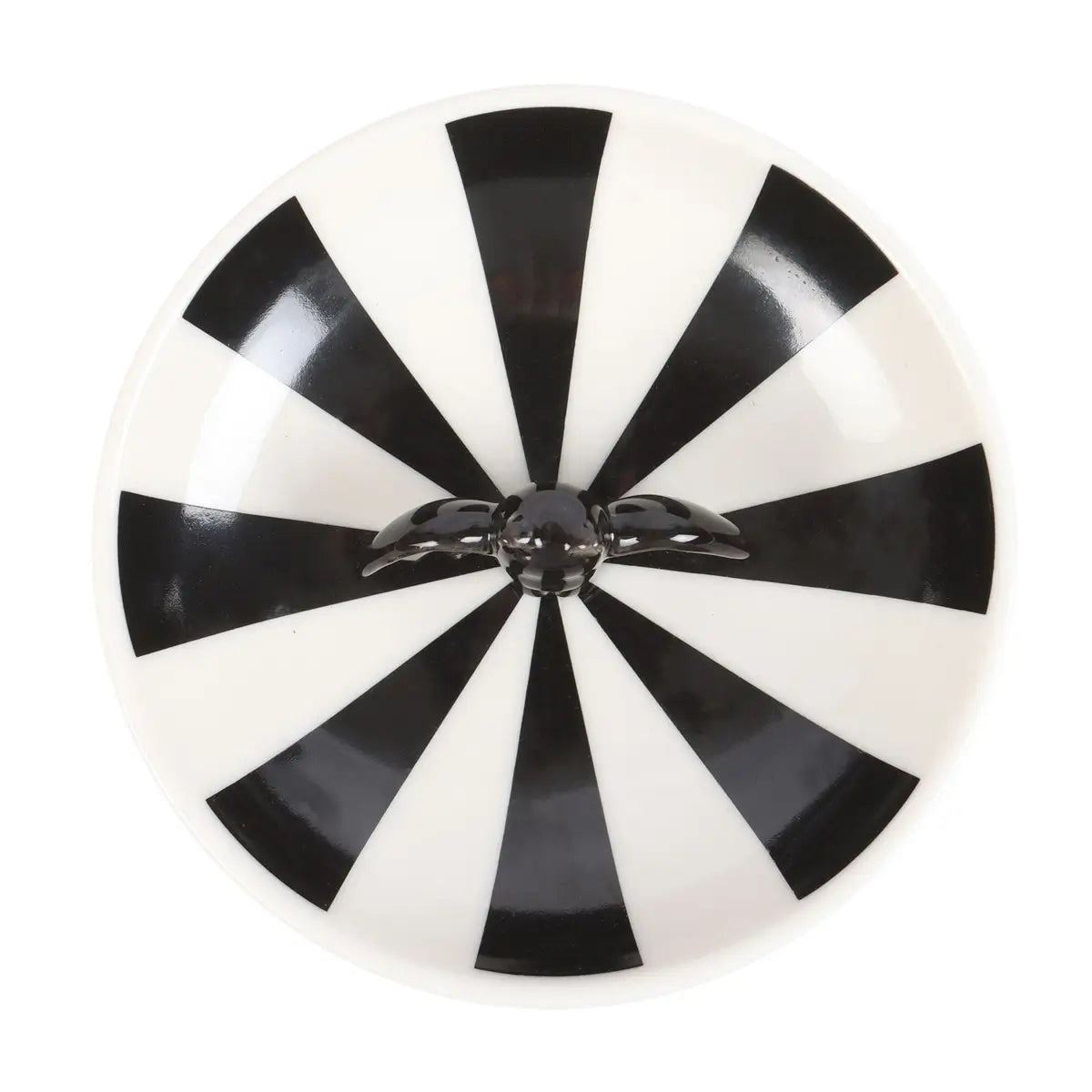 Black & White Striped Bat Trinket Dish