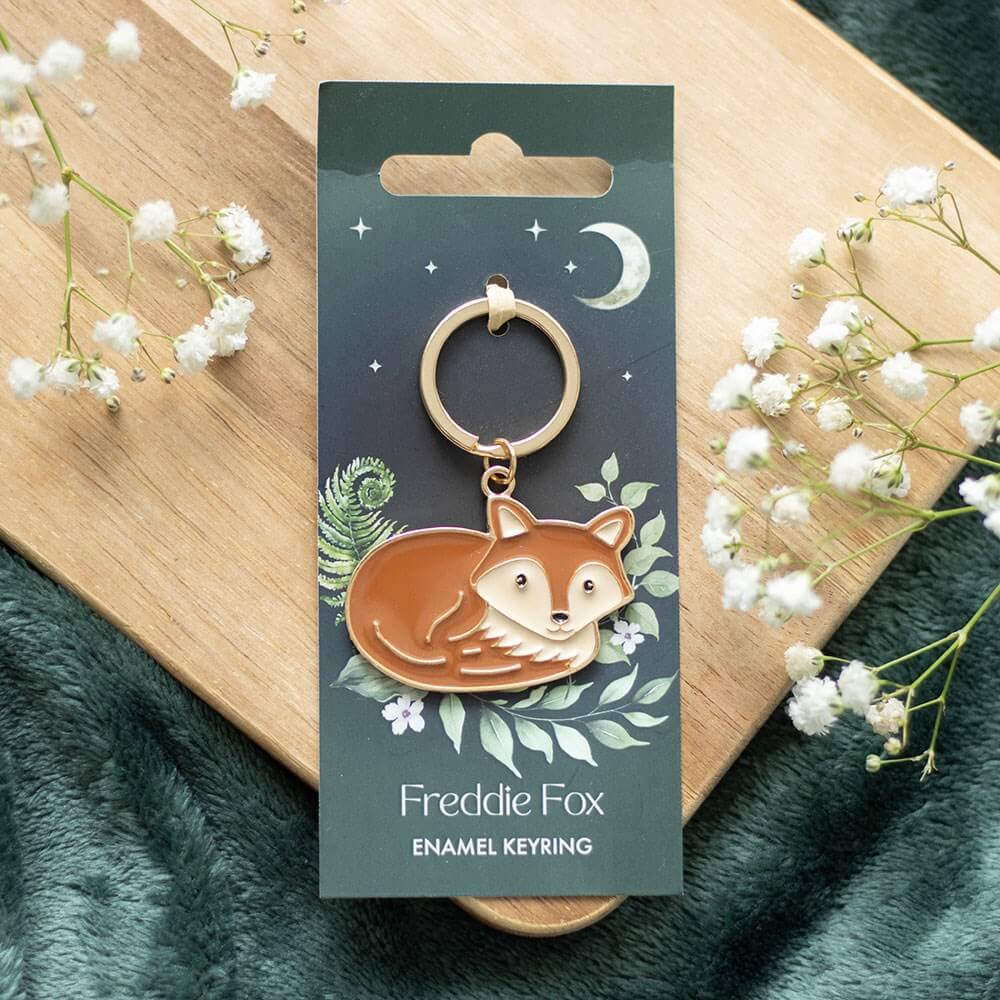 Freddie Fox Enamel and Metal Keyring