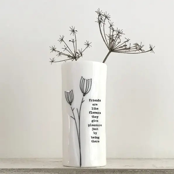 Friends are like Flowers Porcelain Vase gift idea for friend