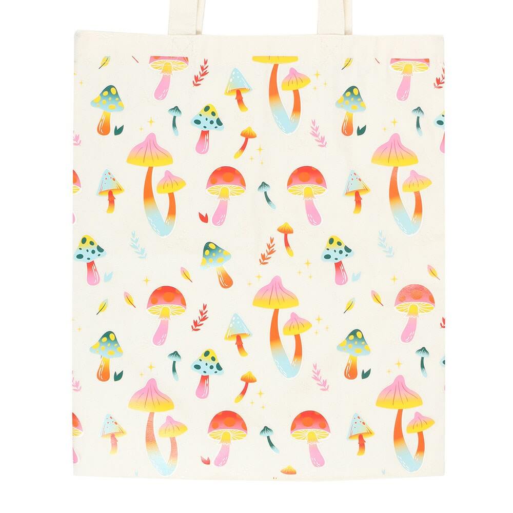 Funky Fungi Print Polycotton Tote Bag