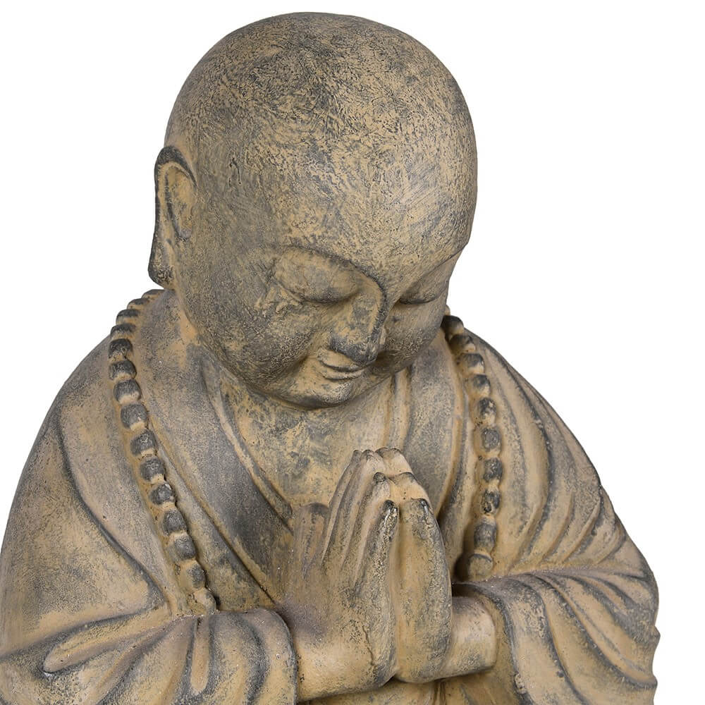 Praying Sitting Buddha Monk Figure