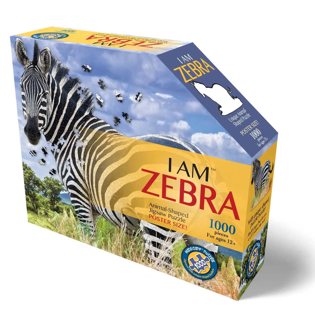 Zebra Shape 1000 Piece Jigsaw Puzzle by Madd Capp in Southend