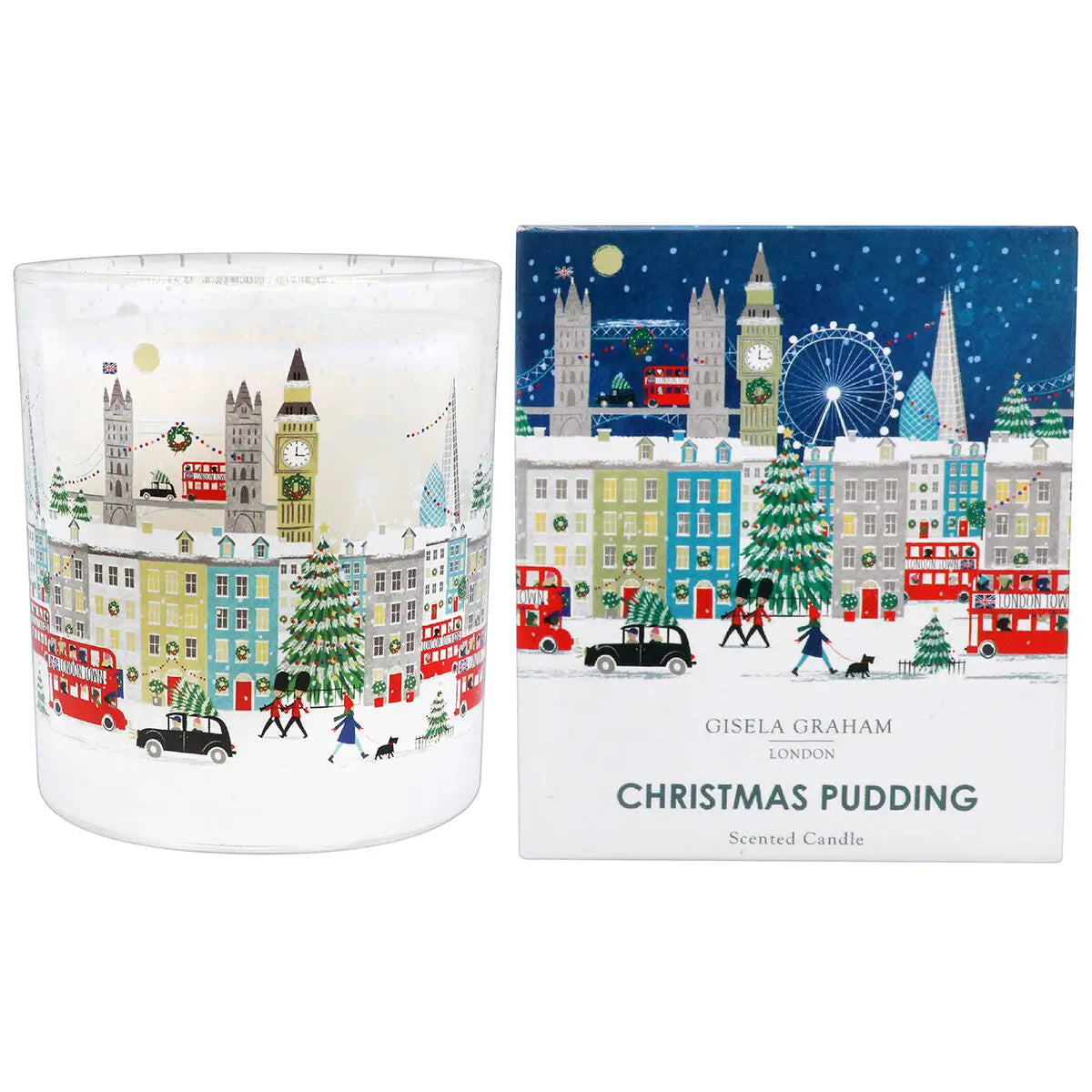 Gisela Graham London Christmas Pudding Scented Jar Candle Large