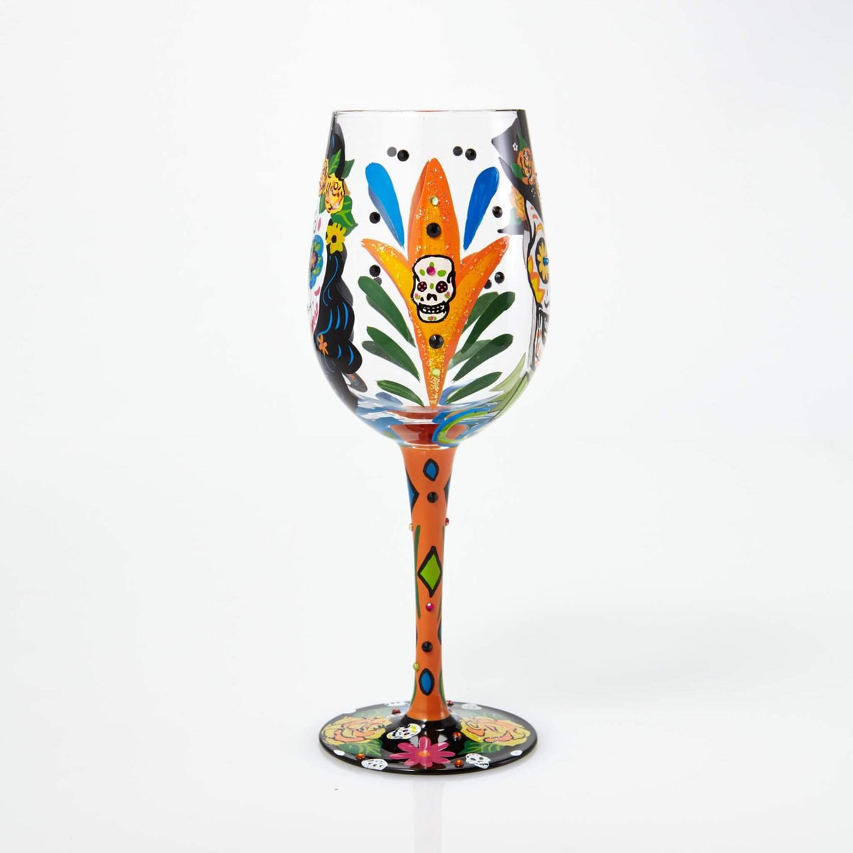 Lolita Sugar Skulls Wine Glass