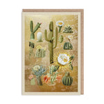 Cacti on Gold Foil Greeting Card