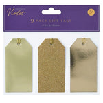 Gold Christmas Gift Tags Pack of 9