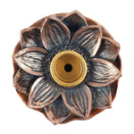 Bronze Lotus Flower Backflow Burner