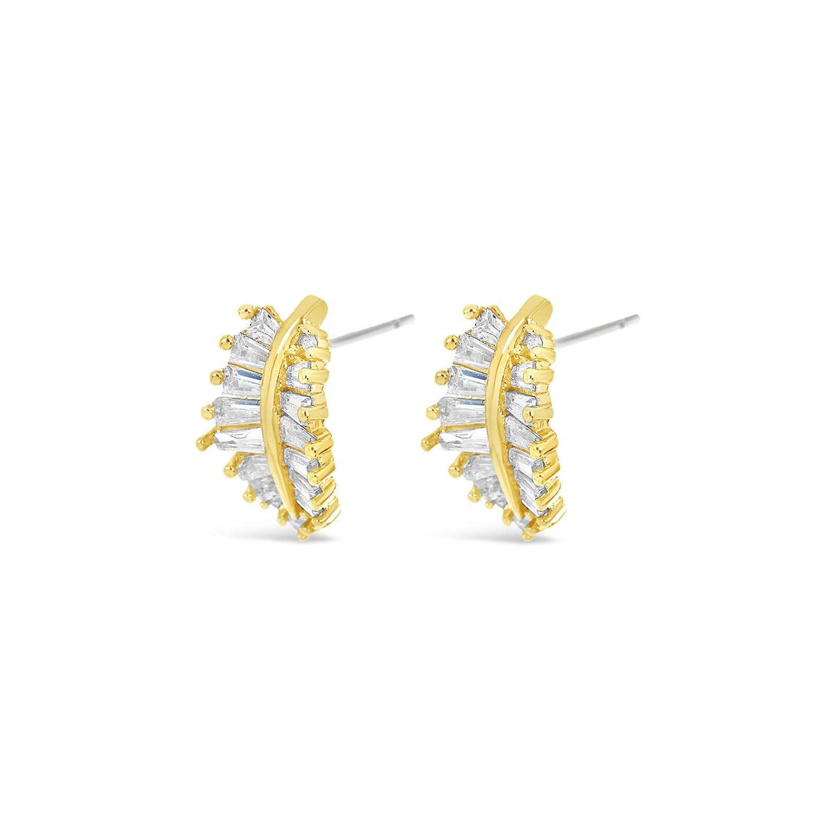 18K Gold Plated Earrings with Cubic Zirconia Stones by Park Lane