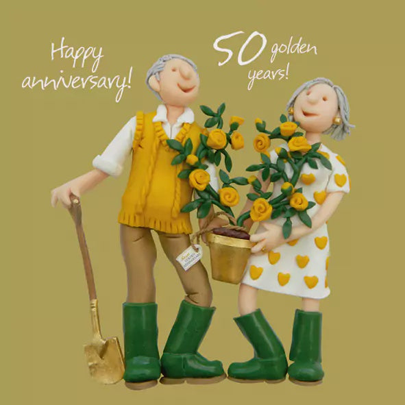 Gold Anniversary Card 50 Golden Years ESB300