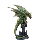 Tall Green Dragon on Plinth
