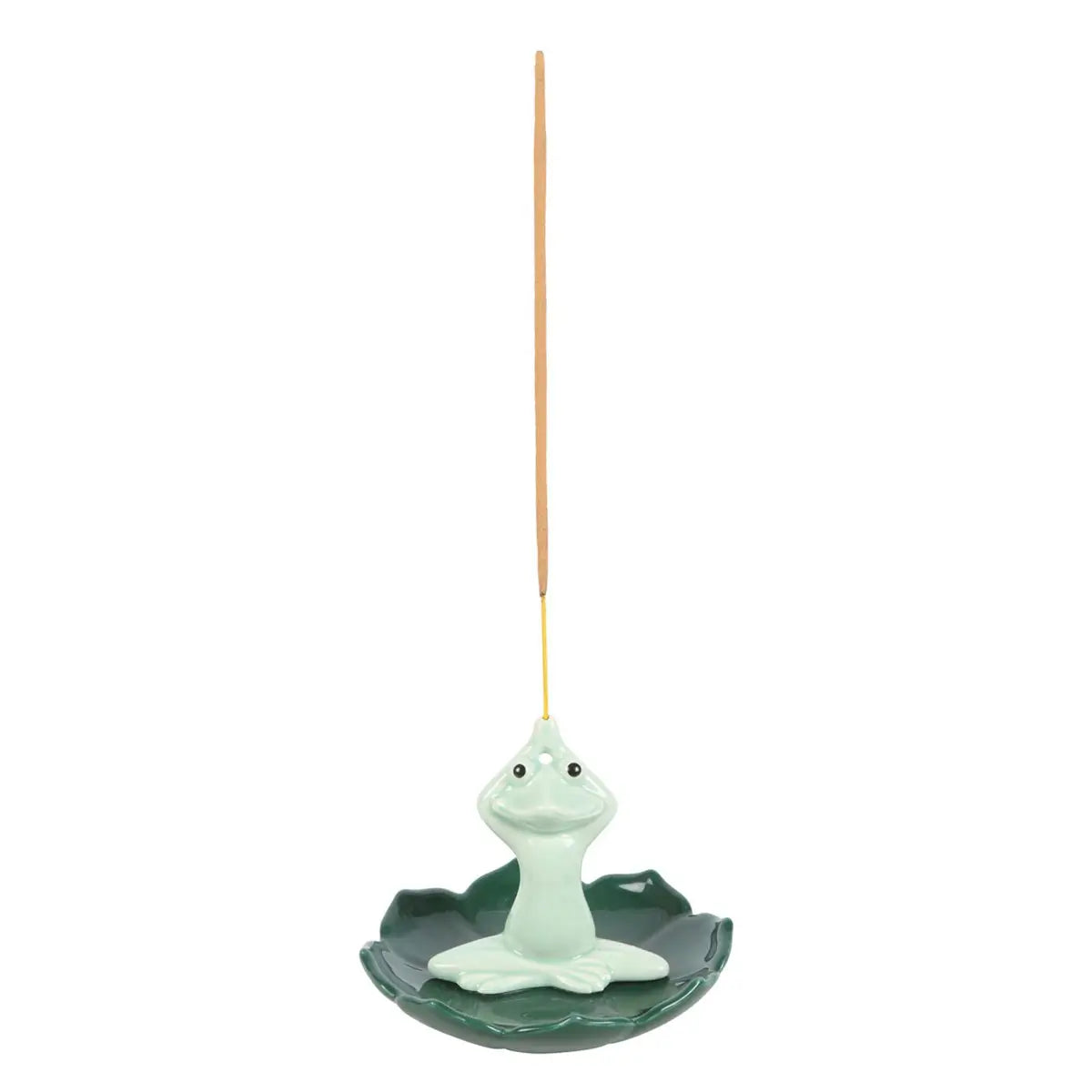 Green Yoga Frog Incense Stick Holder