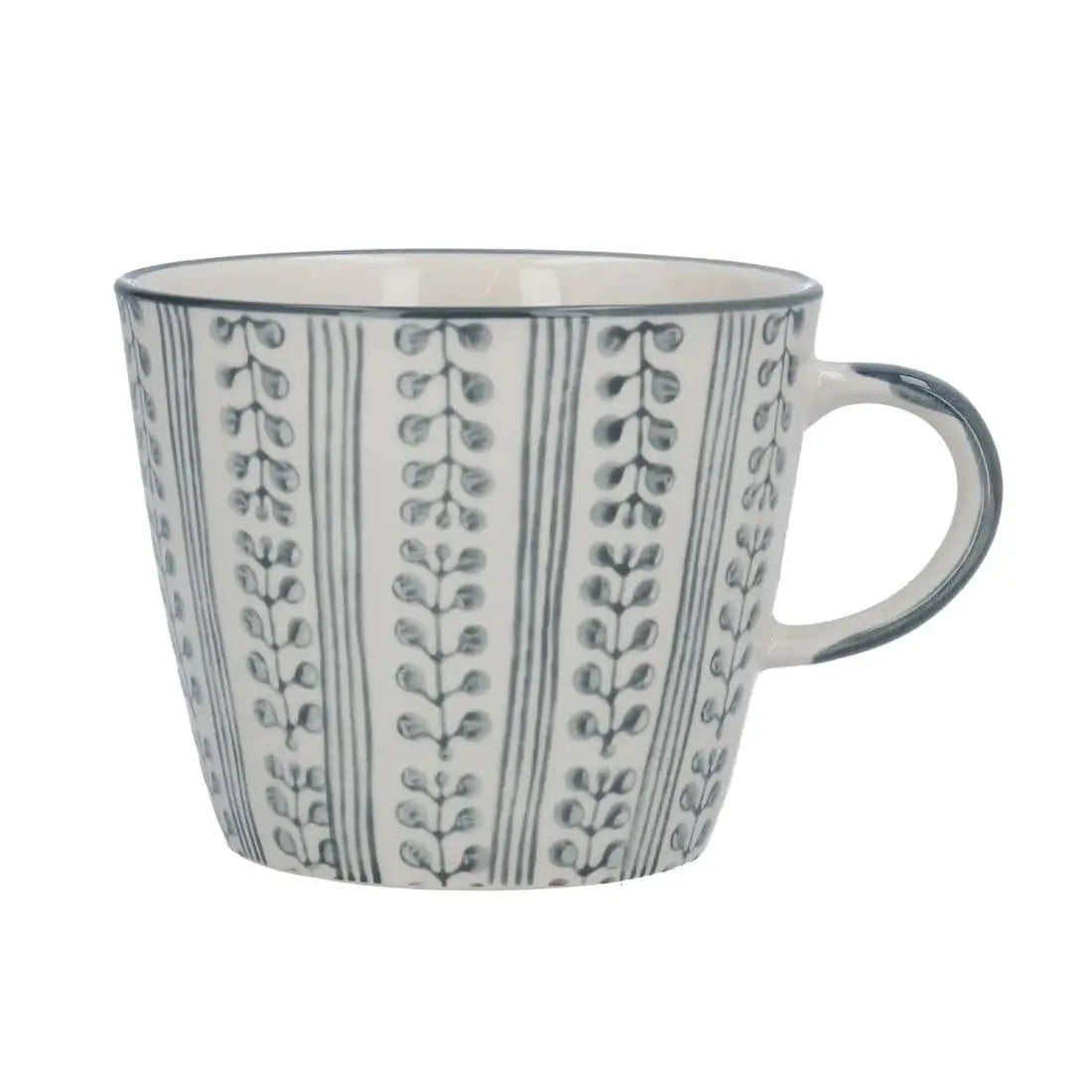 Grey Stripe Berry Ceramic Mug by Gisela Graham