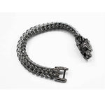 Stainless Steel Grizzly Bear Head Bracelet