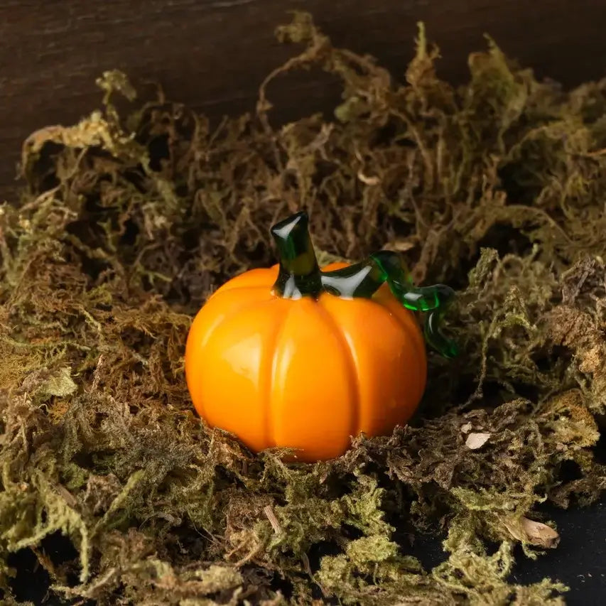 Artisan Glass Orange Pumpkin