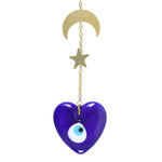 Hanging Evil Eye of Protection Blue Glass Decoration