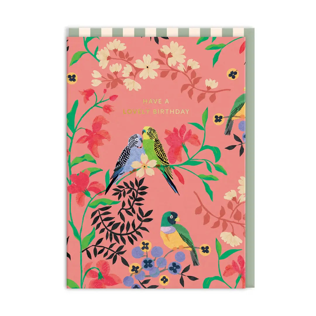 Cath Kidston Have a Lovely Birthday Summer Birds Greeting Card