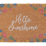 Floral Hello Sunshine Natural Coir Doormat