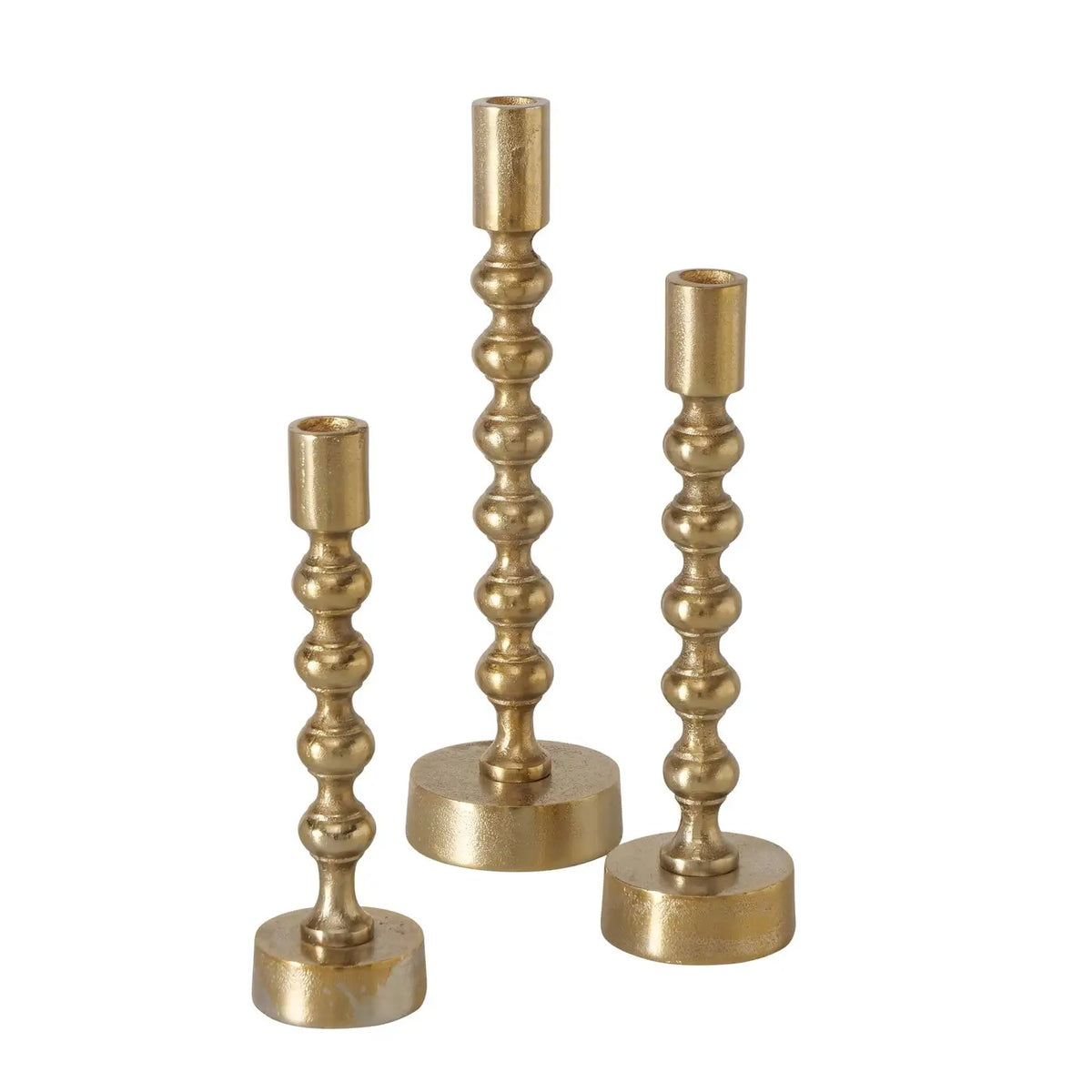 Gold Sand Cast Candlestick