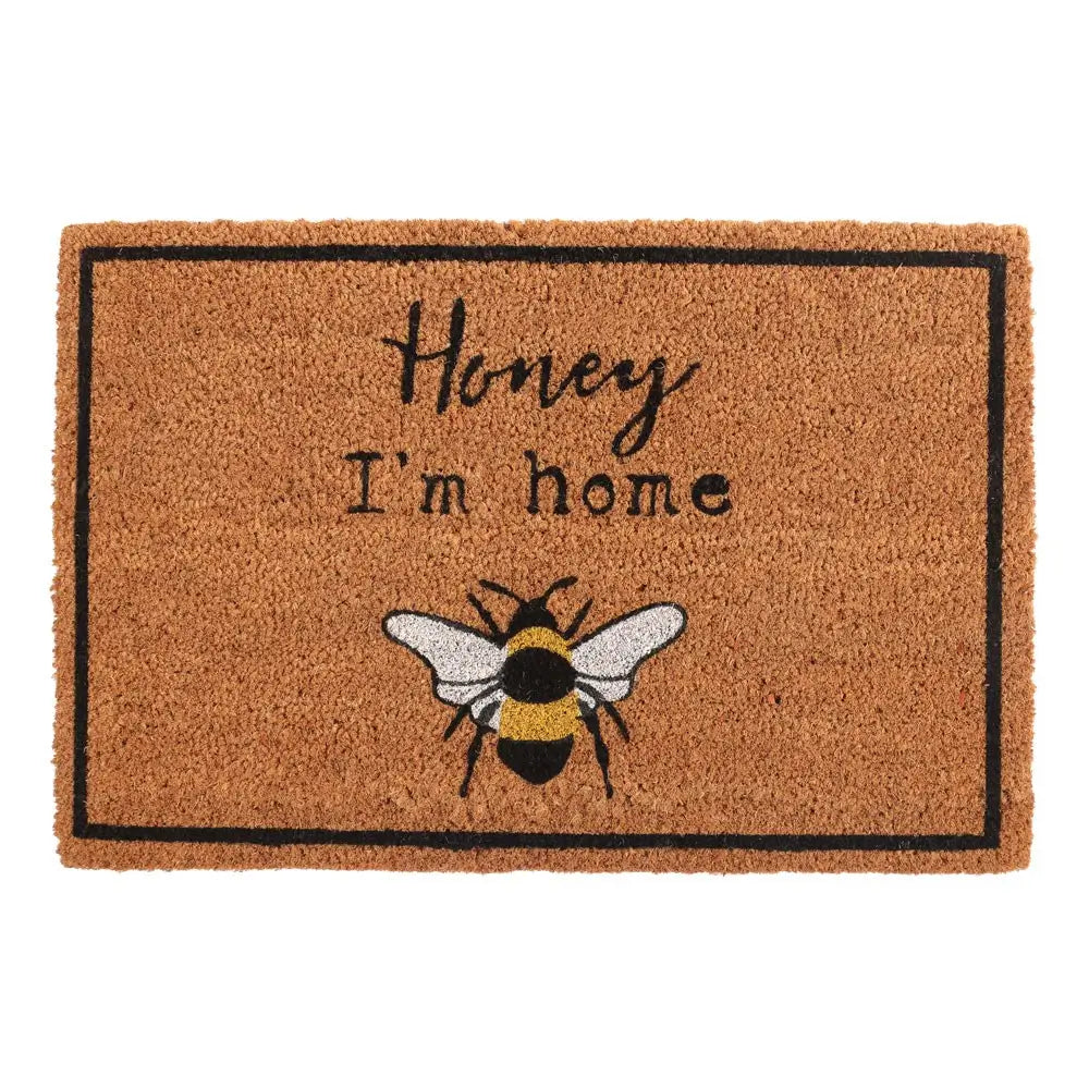 Honey I'm Home BeeCoir Doormat in Southend at Under the Sun gift shop