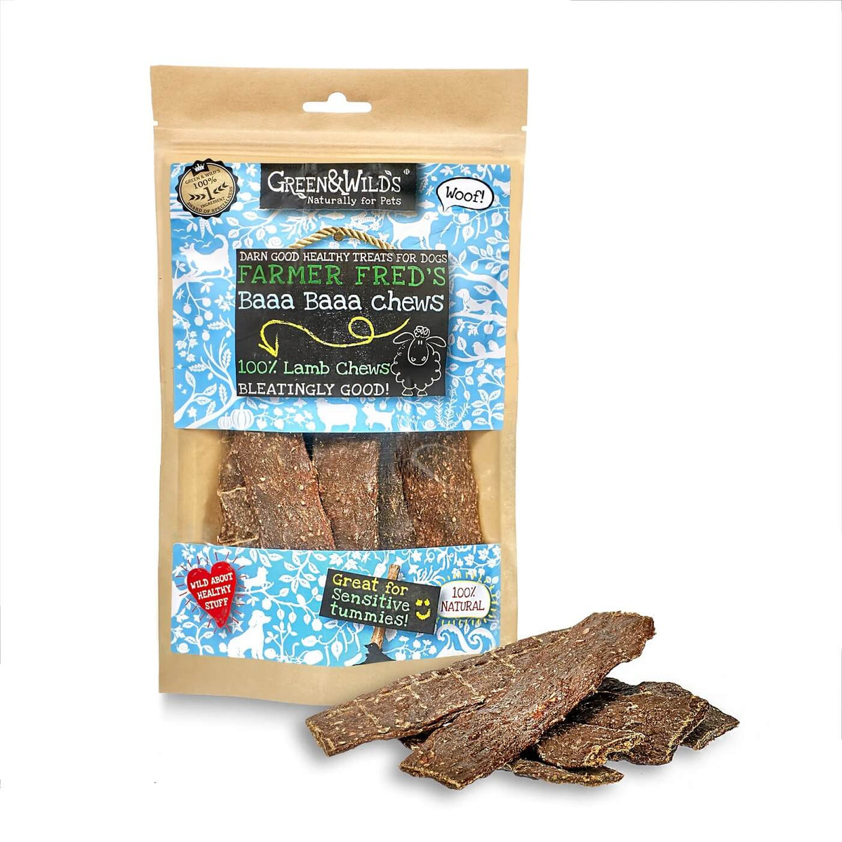 Green & Wilds Baaa Baaa Dog Chews 100g