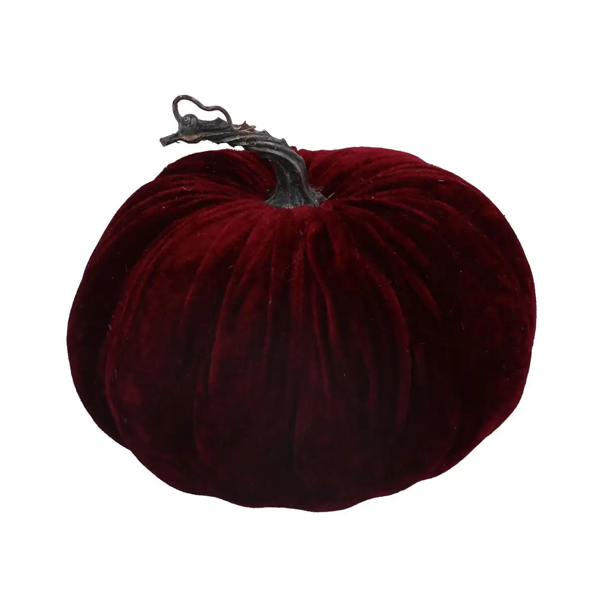 Large Burgundy Velvet Pumpkin Ornament by Gisela Graham