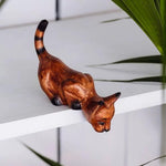 Large Wooden Cat Shelf Edge Sitter