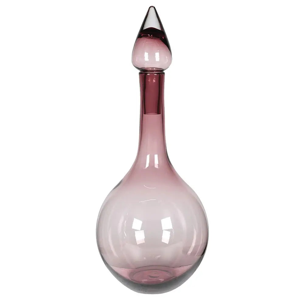 Large Empoli Style Violet Glass Bottle