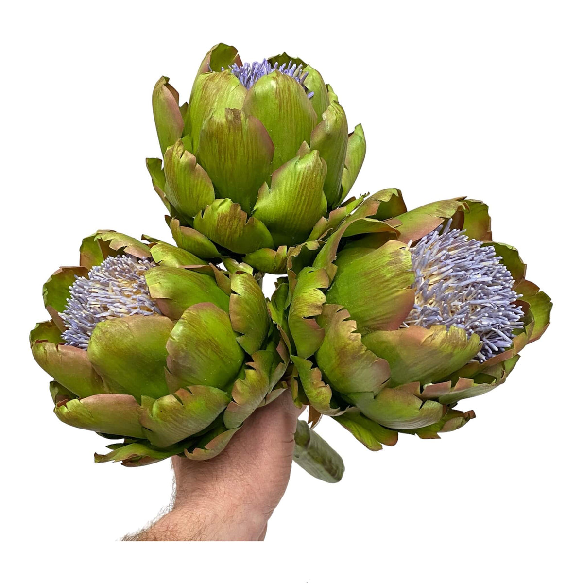 Large Faux Artichoke Stem Flower Head