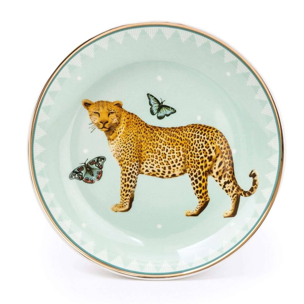 Pale Green Leopard Trinket Dish