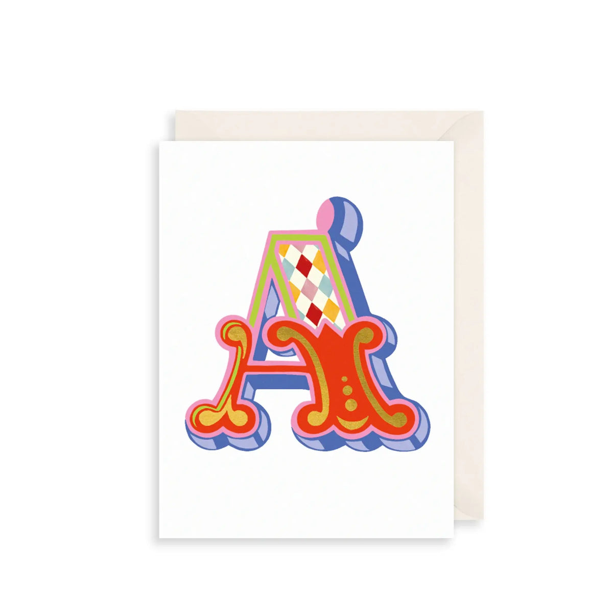 Fairground Style Alphabet Letter Card A-Z