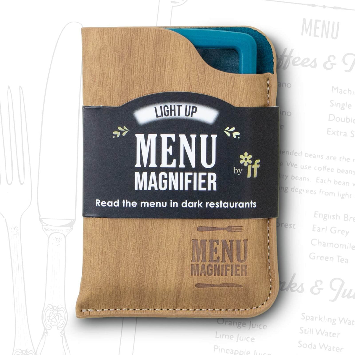 Light Up Menu Magnifier | Aqua Blue