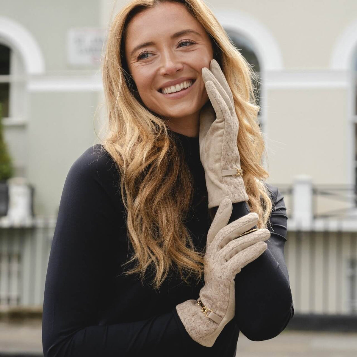 Linen Colour Knitted Gloves GL25LINEN