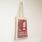 Love is a Super Power Cotton Tote bag