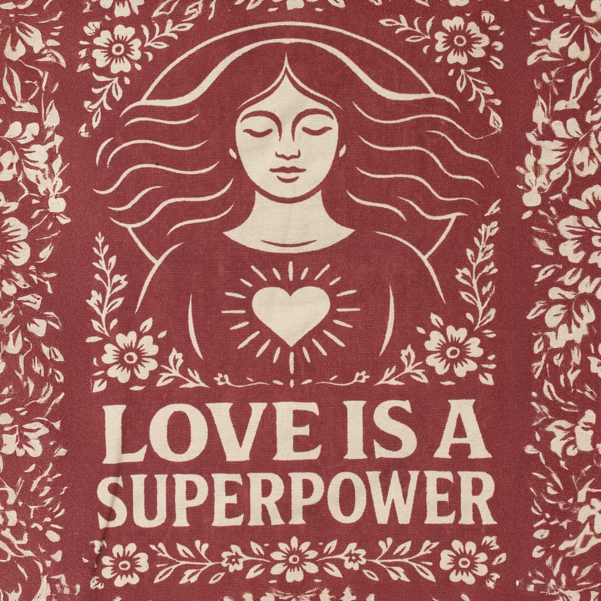Love is a Super Power Cotton Tote bag