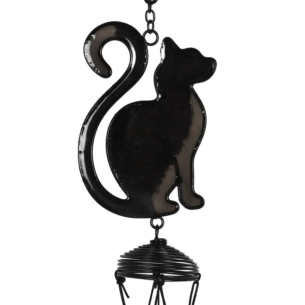 Lucky Black Cat Metal Windchime in Southend at shop Under the Sun