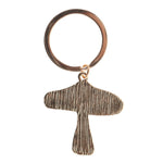 Lucky Toadstool Mushroom Metal Keyring