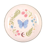 Luna blue butterfly and flowers trinket dish