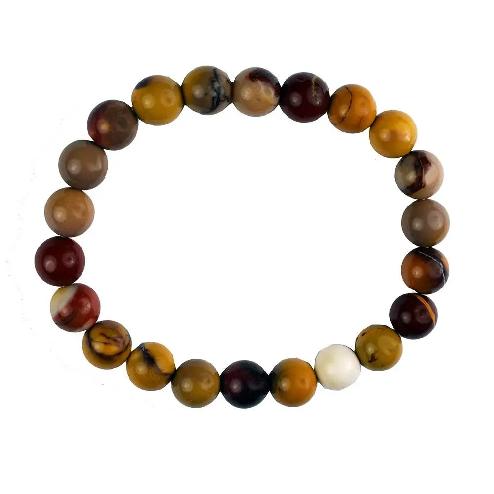 Mookaite Gemstone 8mm Beaded Bracelet