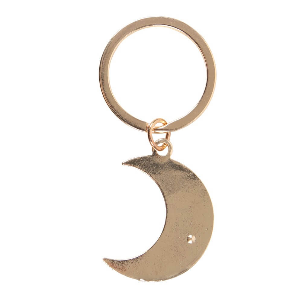 The Moon Phase Crescent Metal Keyring