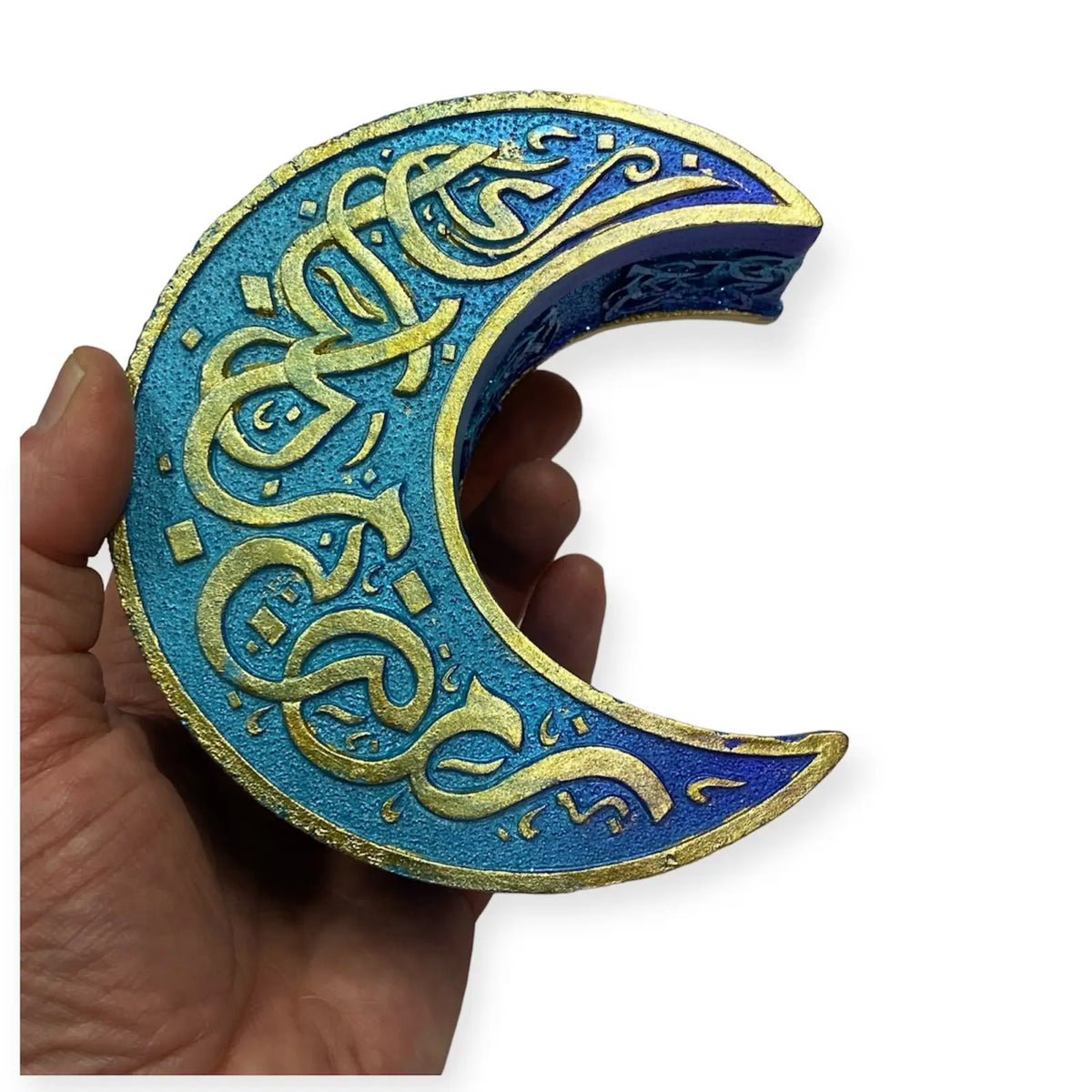 Blue Crescent Moon Trinket Box