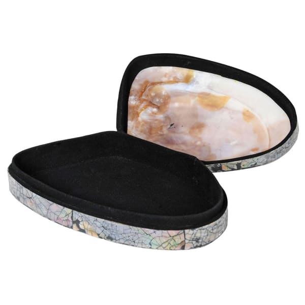 Mother of Pearl & Mosaic Glass Trinket Box