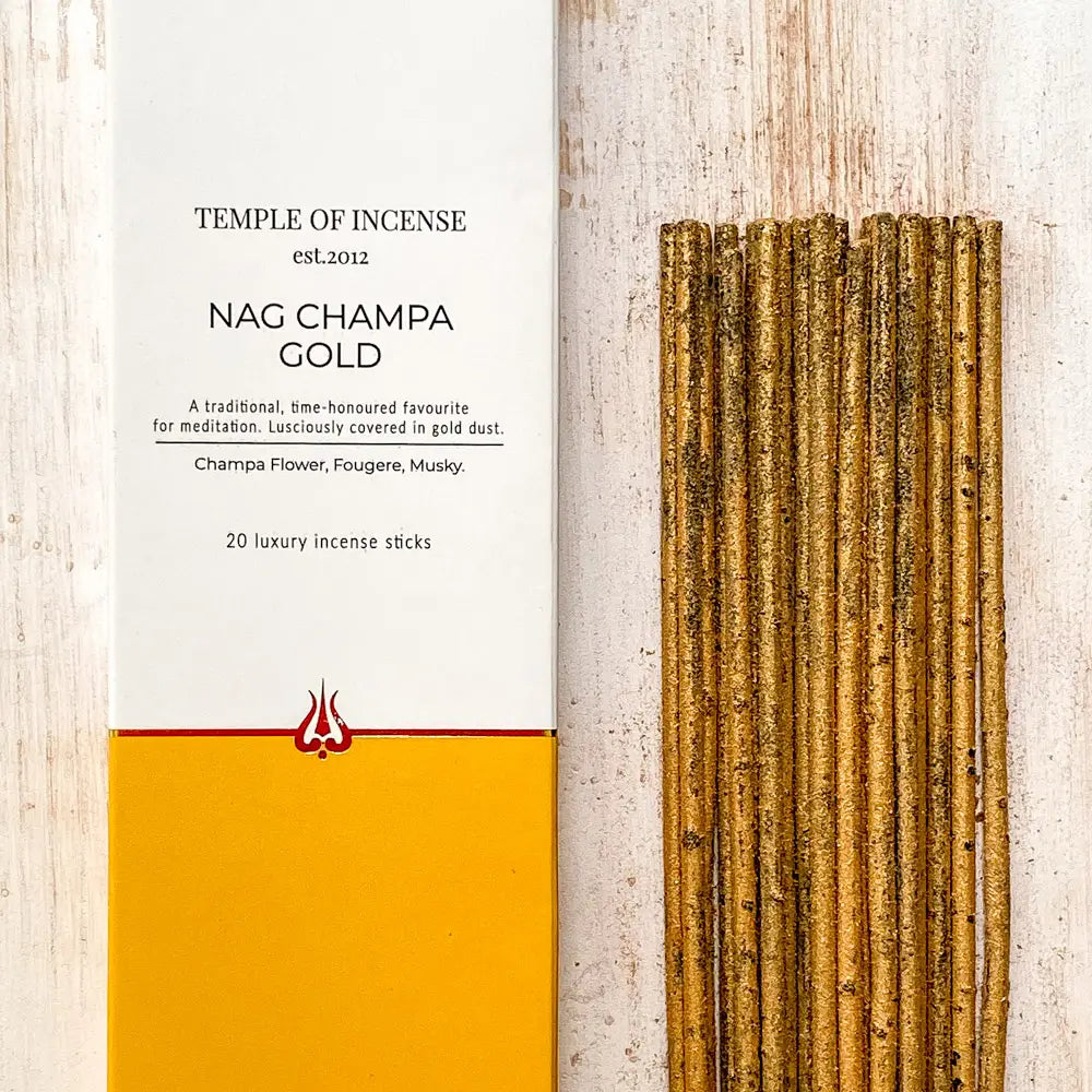 Buy Nag Champa Gold Incense Sticks by Temple of Incense in Southend at incense shop Under the Sun.