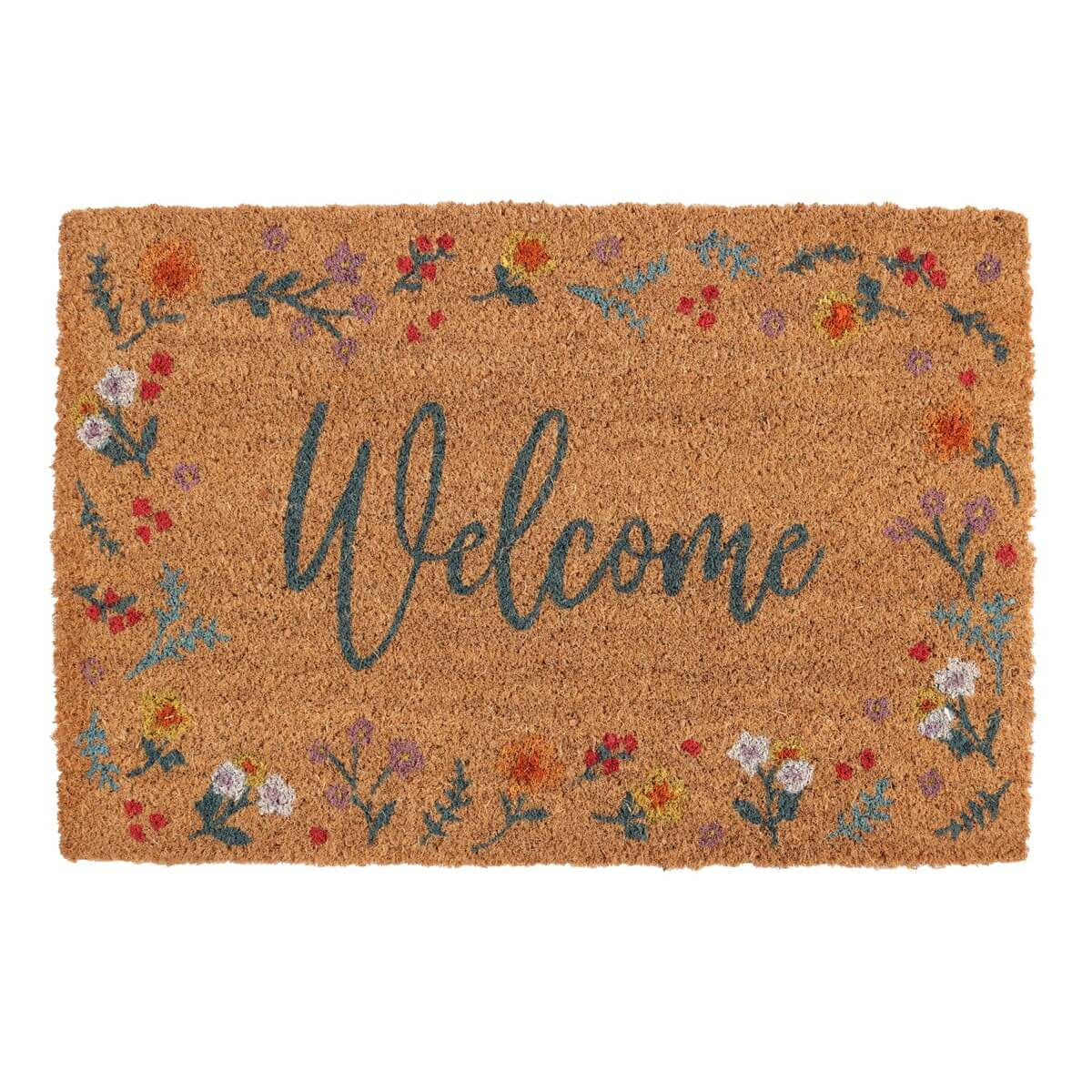 Natural Botanical Welcome Coir Doormat to Buy In Southend