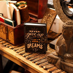 Never Give Up On Your Dreams Leather Notebook