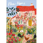 Colourful Country House New Home Greeting Card