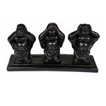 No Evil Chinese Buddha on Plinth L15.5cm