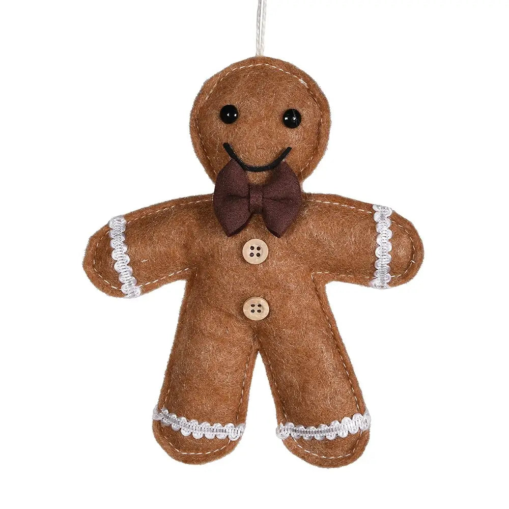 Nutmeg Nigel Fabric Gingerbread Christmas Decoration