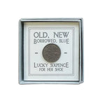 Old New Blue Lucky Wedding Sixpence keepsake gift for bride