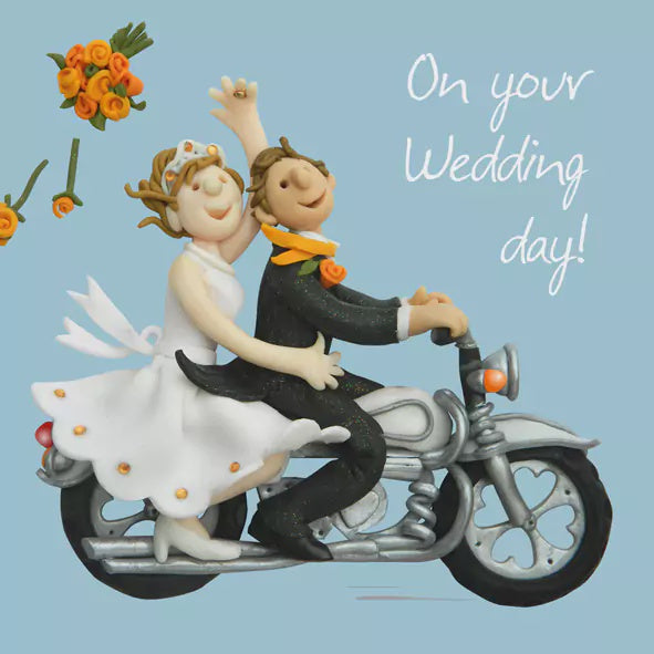 On Your Motorbike Wedding Day CardESB170